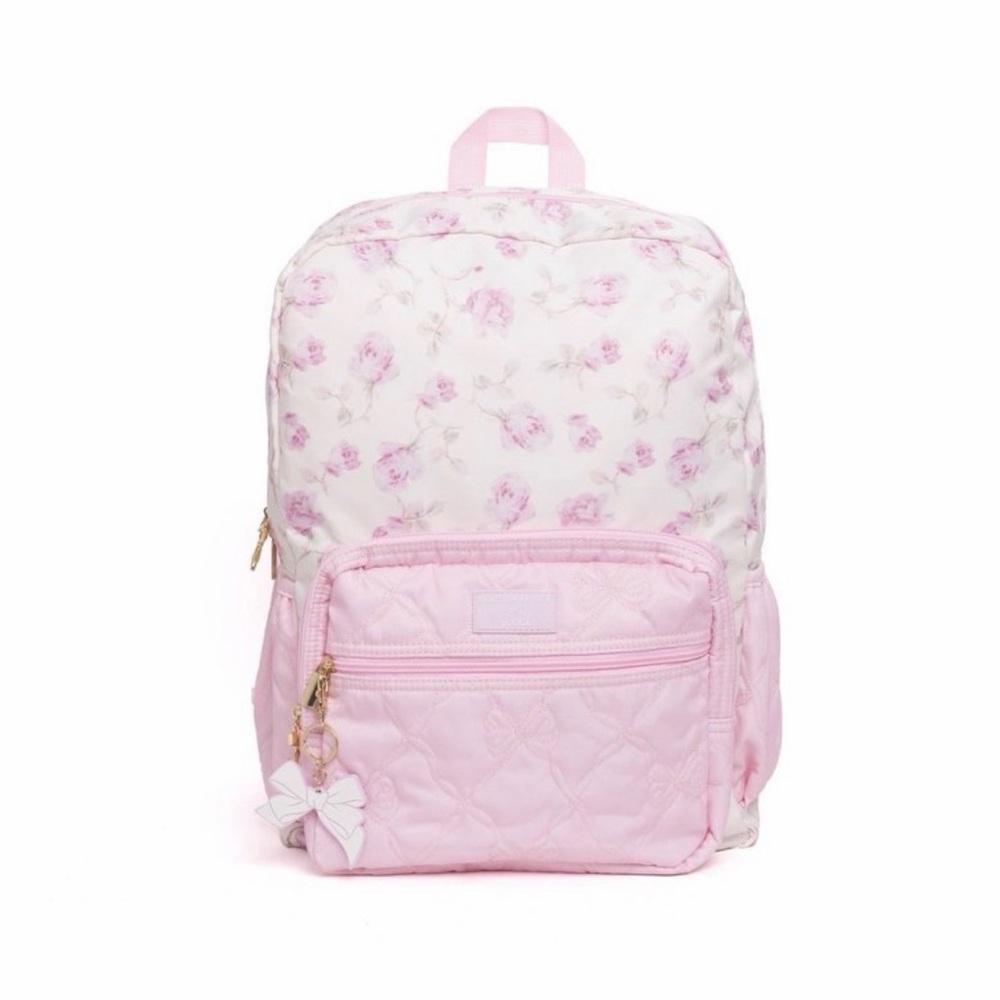 LoveShackFancy Pink Floral Quilted Backpack - NEW WITH TAGS